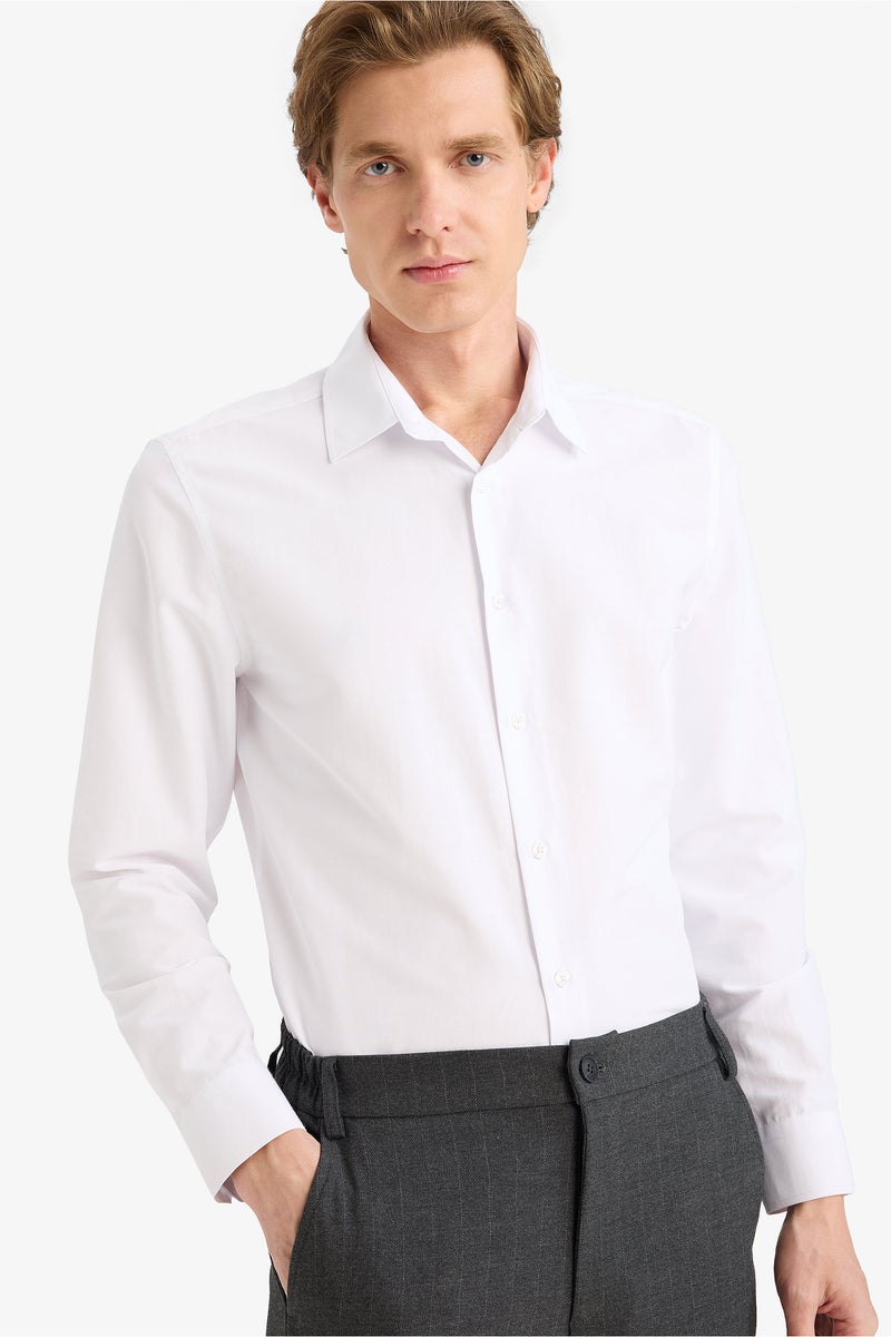 DeFacto White Man Modern Fit Shirt Casual - Image 3